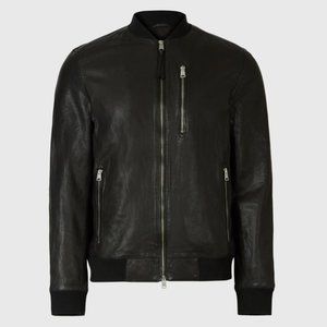 Allsaints Boyton Leather Jacket Medium